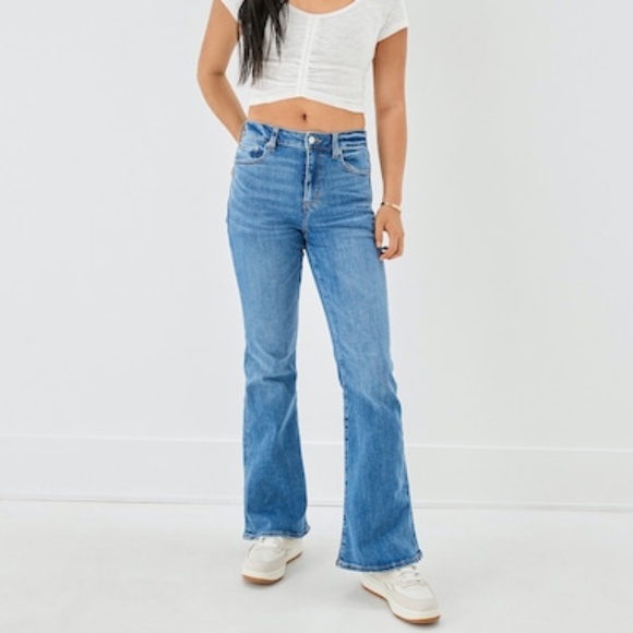 American Eagle Outfitters Denim - American Eagle Stretch Kick-boot Jeans Light Blue